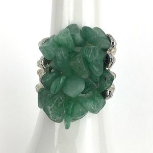 Healing Precious Gem Stone Flexible Stretch Ring from Brazil